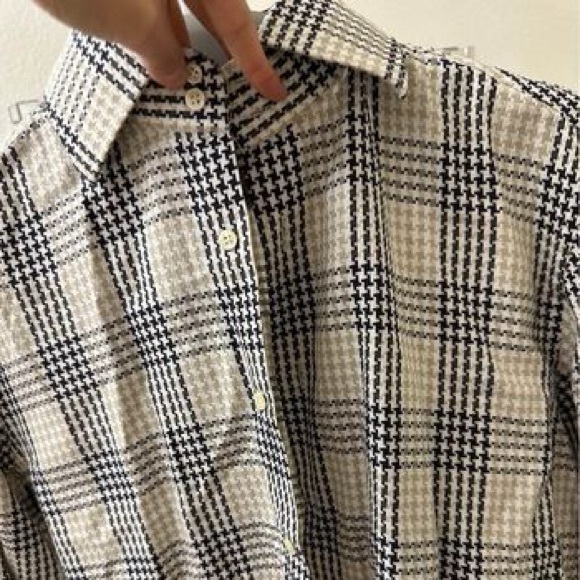Zara Man Limited Edition Plaid Long Sleeve Button Up with Collared Neck Size M - Picture 4 of 4
